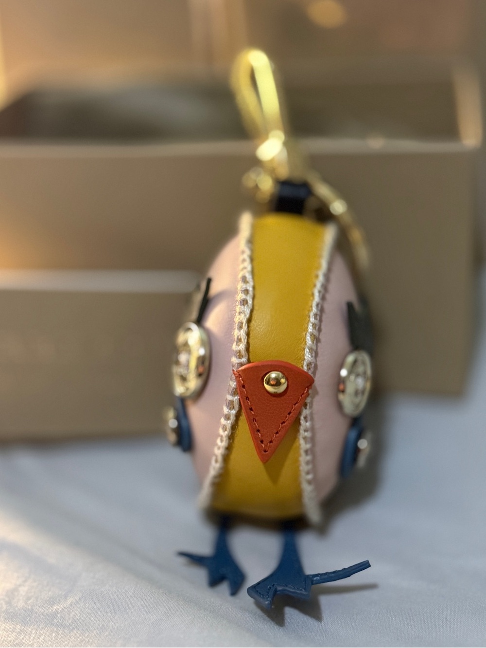 NWT Burberry Derek The Bird leather bag charm and keyring NWB - Picture 2 of 13